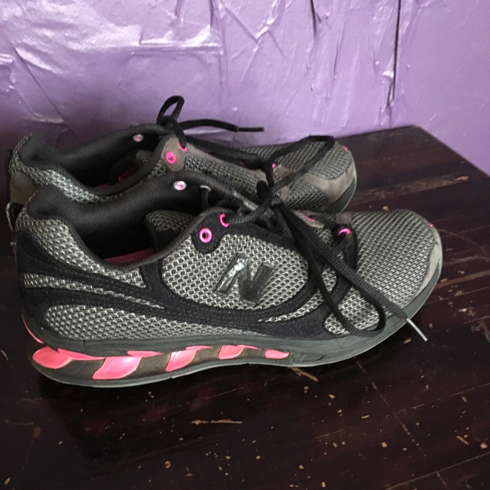 Black, Gray, and Hot Pink New Balance Toning Shoes